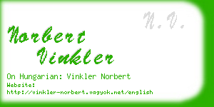 norbert vinkler business card